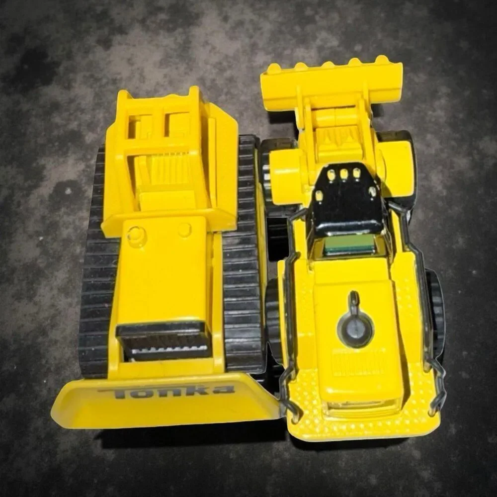 Tonka Metal Movers Combo Pack Front Loader & Bull Dozer Construction Vehicles A3